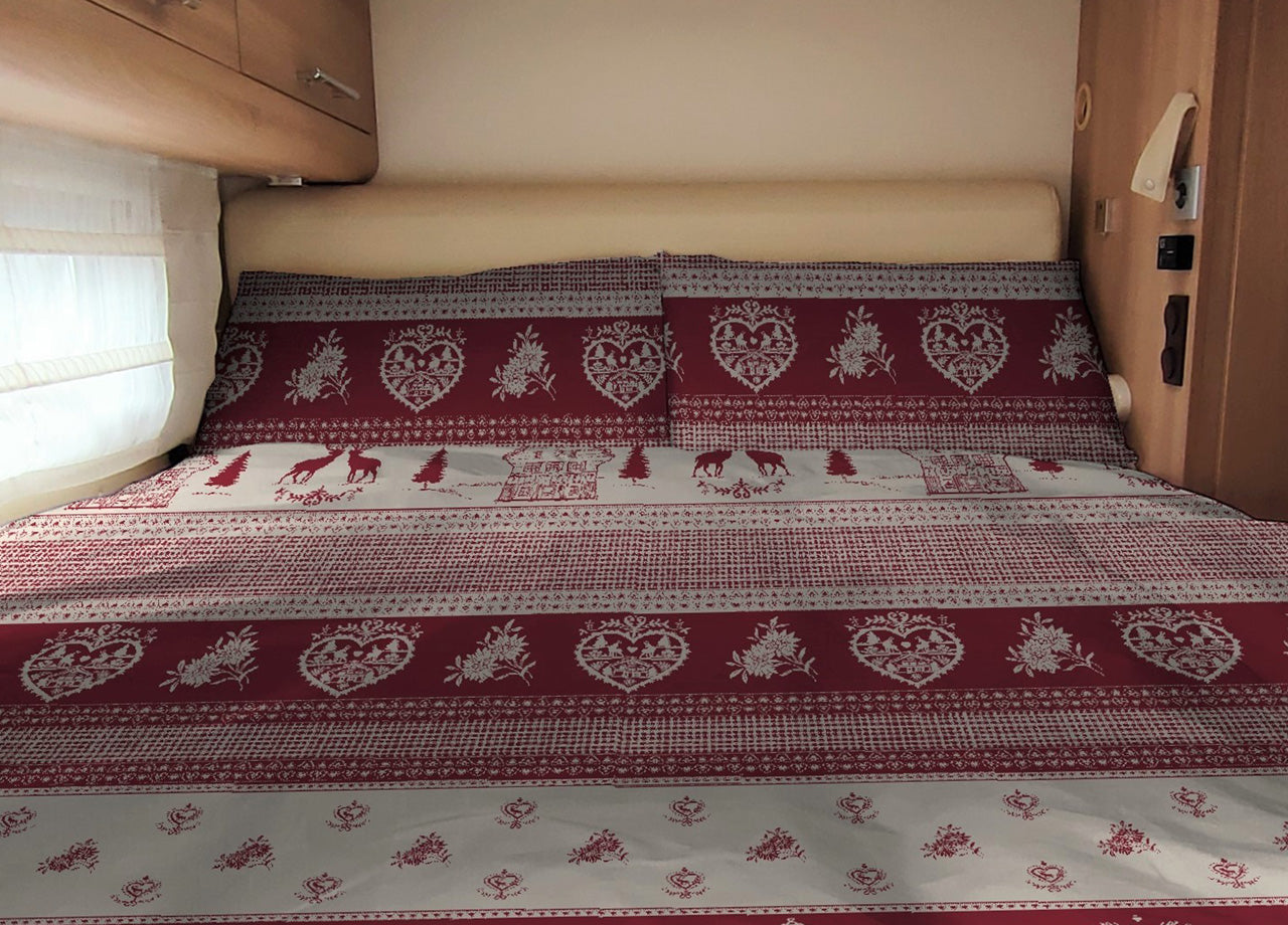 Sacco Copripiumino Camper Roulotte 100% Cotone PERSONALIZZABILE Varie Fantasie - Singolo - Tirolo