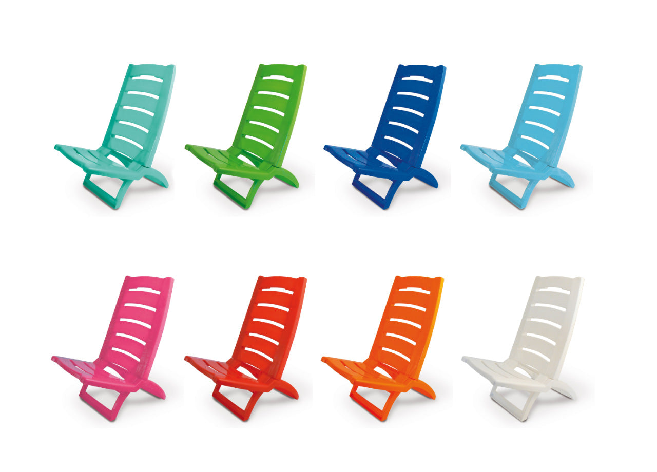Sedia Camping Spiaggia Pieghevole Spiaggina Portatile Plastica Mod. Linosa - Linosa - Fucsia