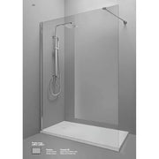 Parete Doccia Walk In H200 Anticalcare 6mm Trasparente - 120 cm