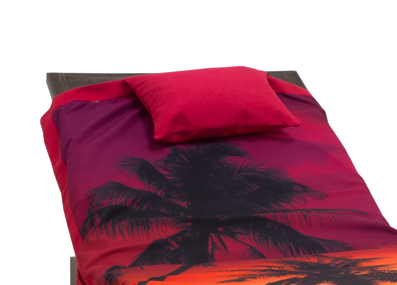 Lettino Mare Microfibra Lettino Con Cuscino E Tasche Modello Trip - Lettino - Tramonto