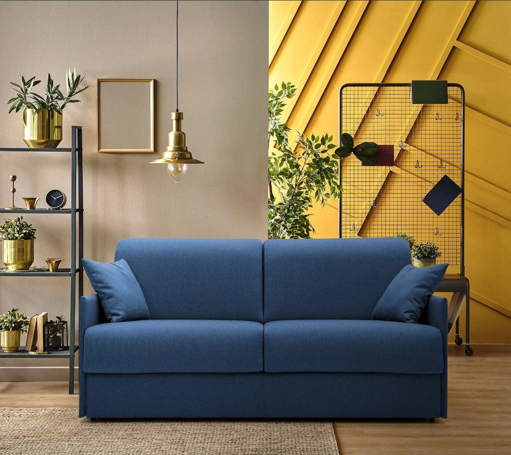 Divano Letto 2 Posti 149x90x96 cm in Tessuto Antracite