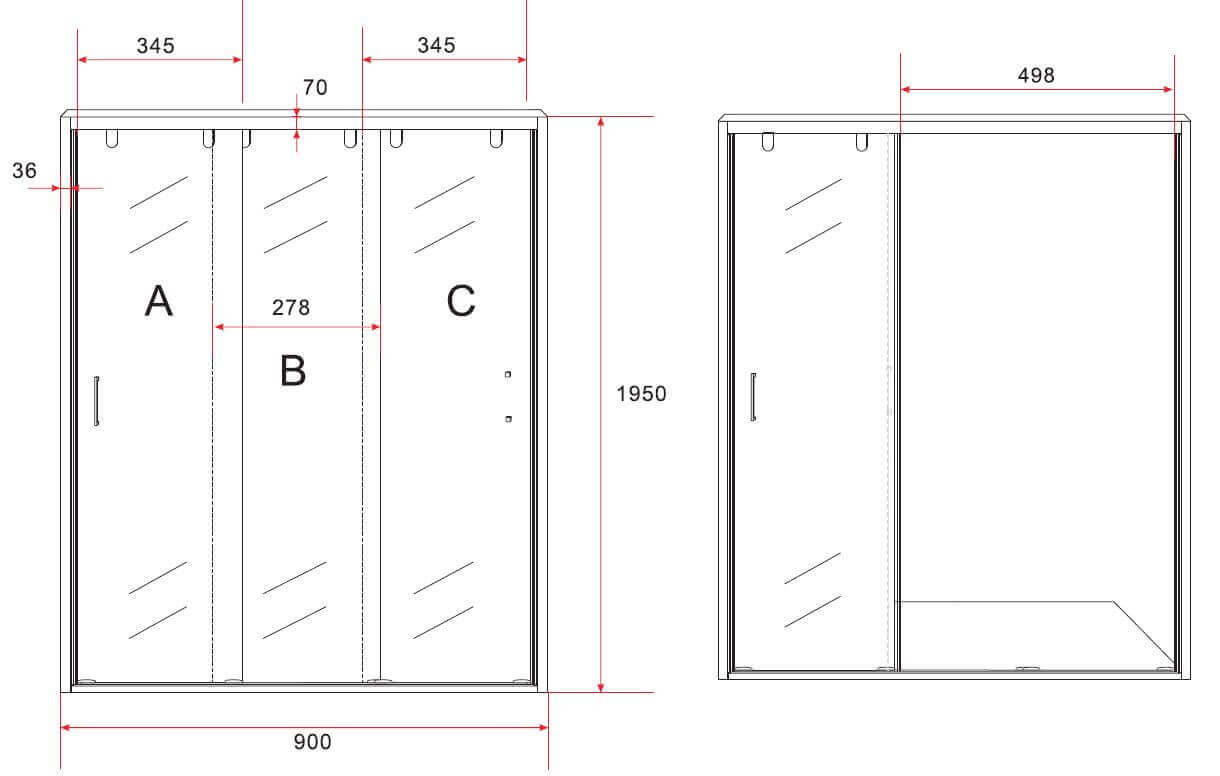 Box Doccia Angolare Ad Anta Scorrevole In Cristallo Trasparente 8mm Con Trattamento Anticalcare - F8 - 90x130