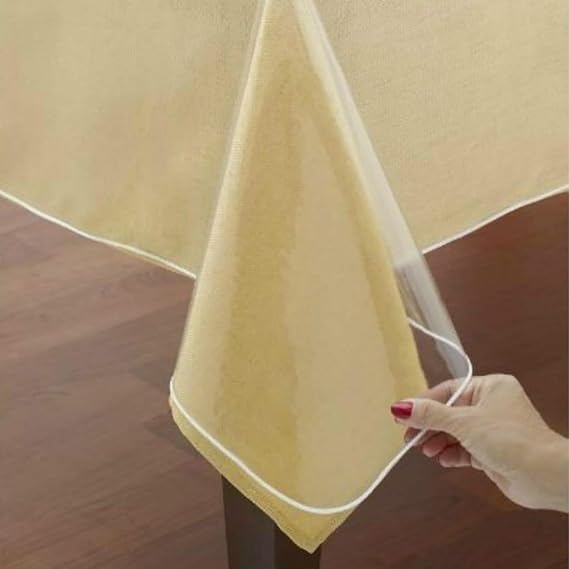 Tovaglia Trasparente per Tavolo 140x160 cm Copritavolo in PVC Impermeabile Antimacchia 3283405