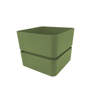 Tera vaso in plastica quadrato Veleta sottovaso incluso