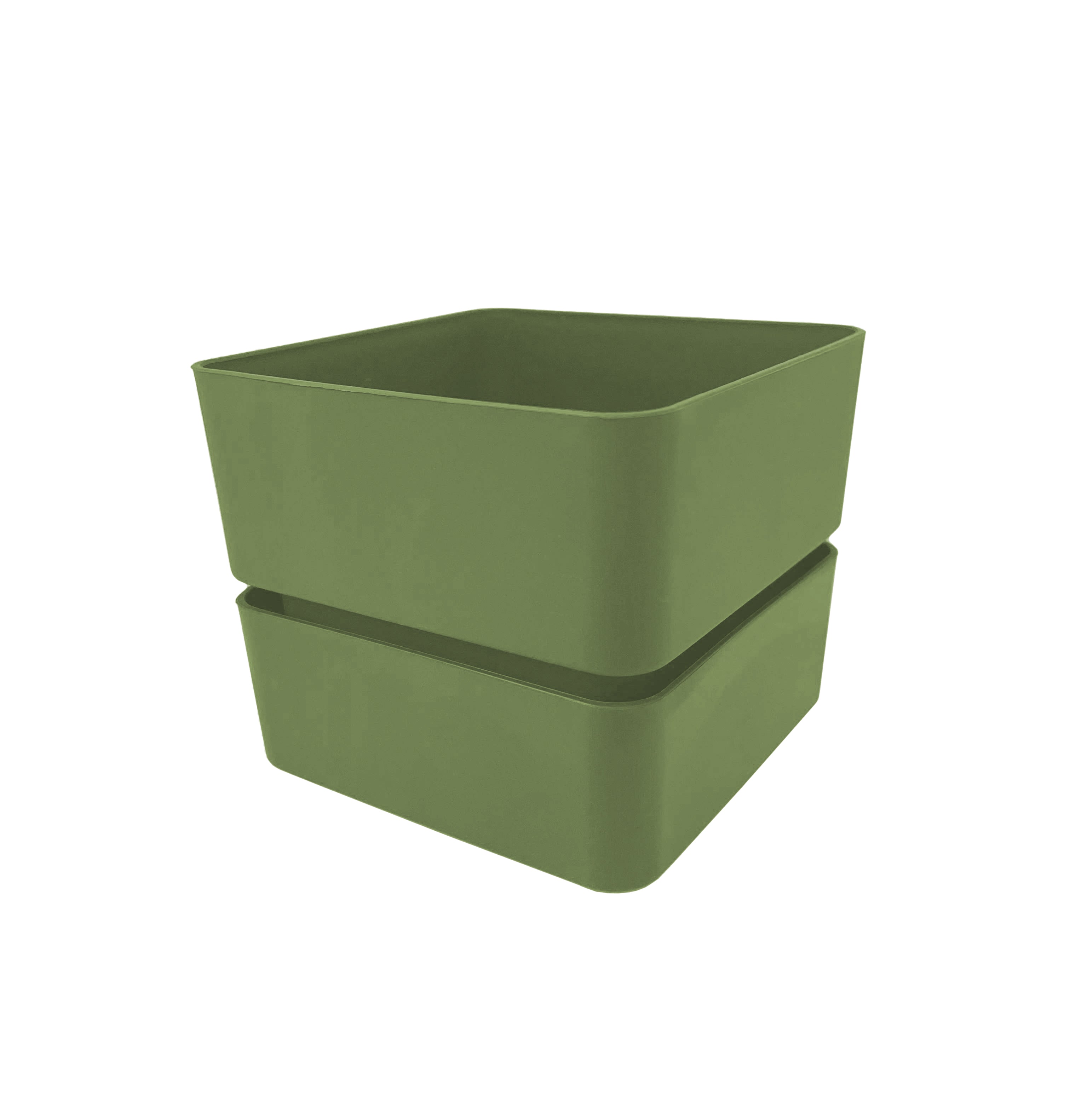 Tera vaso in plastica quadrato Veleta sottovaso incluso