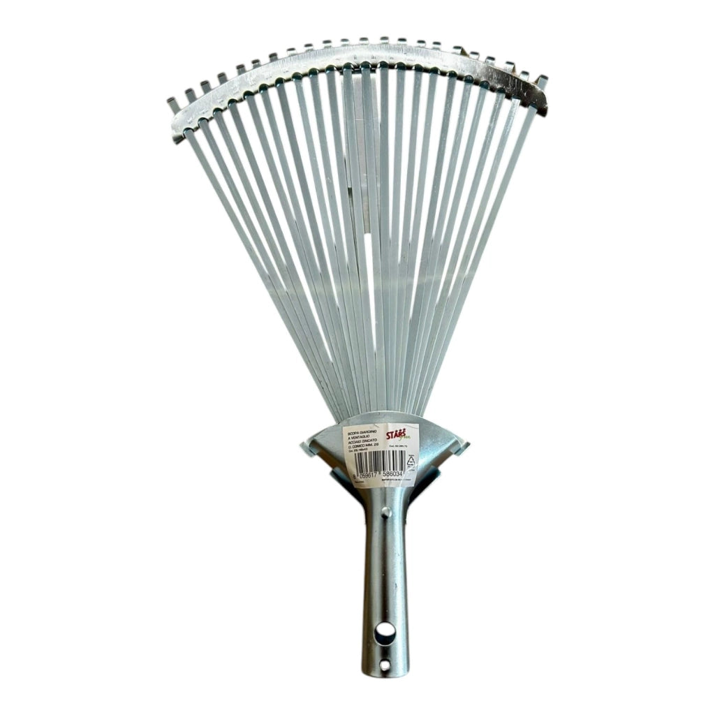SCOPA GIARDINO A VENTAGLIO ACCIAIO ZINCATO cm 29/48x43