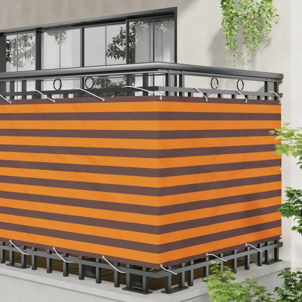 Schermo da balcone-Pannello per balcone Arancione e Marrone 110 x 800 cm