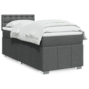 Giroletto a Molle con Materasso Grigio Scuro 100x200 cm Tessuto 3286994
