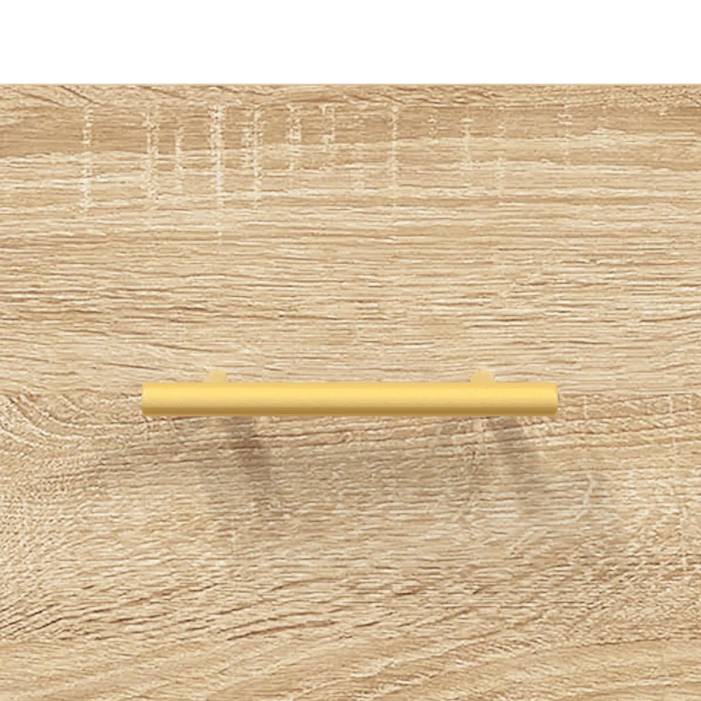 Mobile contenitore decorativo moderno a parete 80 x 36,5 x 35 cm realizzato in legno composito di rovere Sonoma 02_0048857