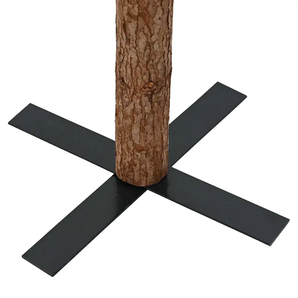 Albero di Natale Sottile con Legno Vero e Neve Verde 150 cm 320960