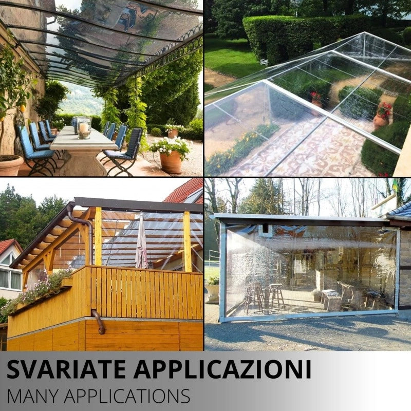 Telo PVC MICROFORATO Ombreggiante Bianco | Telone Occhiellato Ogni 50CM 350g/mq | Copertura Esterna | 3x6m | Resistente Multiuso