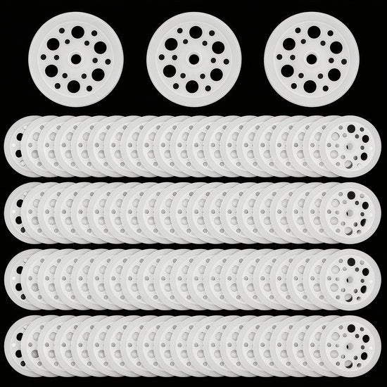 Serrature in plastica 220 pezzi - Scocchi di isolamento - Piastre di isolamento - Imbottiture in PP - Supporti e fissaggi - 45x45 mm