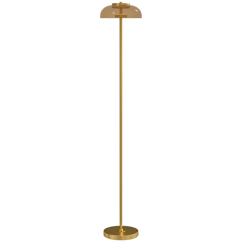 LAMPADA DA TERRA LED 3000 K Ottone antico Vetro e metallo