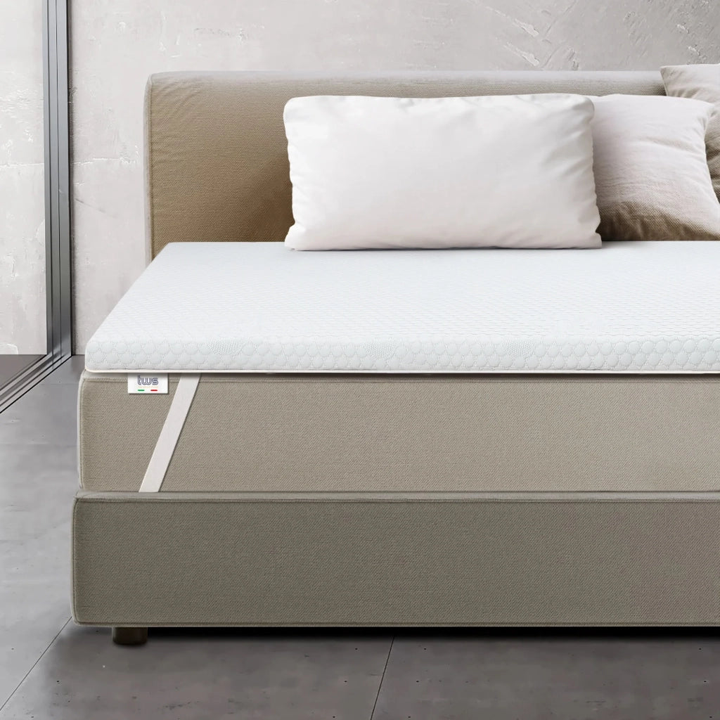Topper Memory Foam 110 x 175 | Correttore Materasso 6 cm | Coprimaterasso con Rivestimento Sfoderabile Antibatterico e Antimicotico