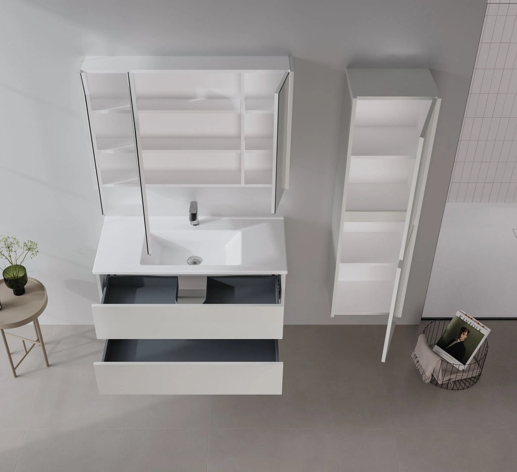 Mobile lavabo "Arno 100" - 100 x 45 x 52 cm - Cashmere