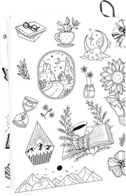 Protezione per libri rigida flessibile con fiori farfalla - Lavabile - Riciclabile - Grande copri libri in nylon e poliestere - Adattabile per notebook - Adatta per libri pesanti - Studenti - 22,9 x 45,7 cm