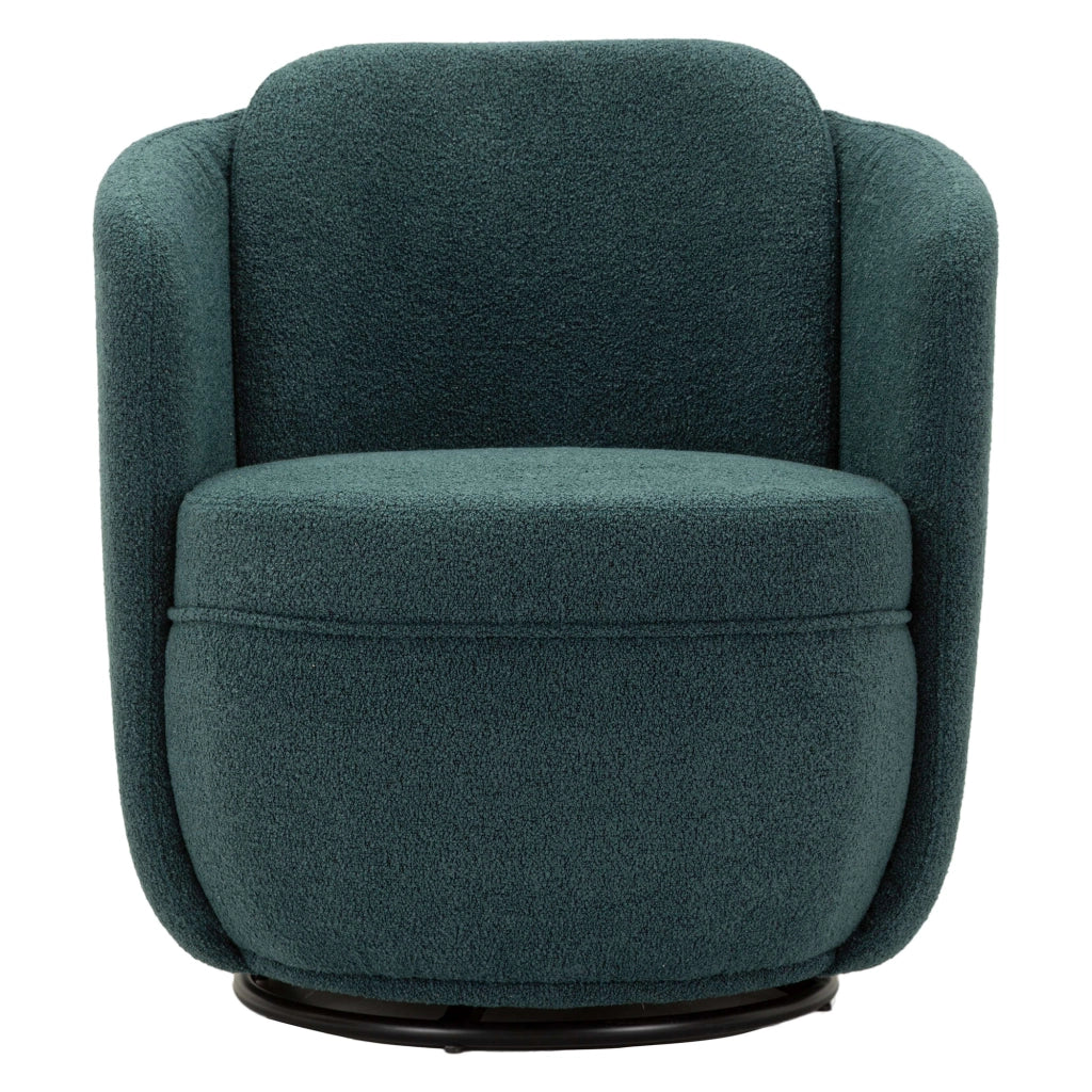 Poltroncina Morond, Poltrona Base Girevole, 70x72x75h cm Verde Ottanio