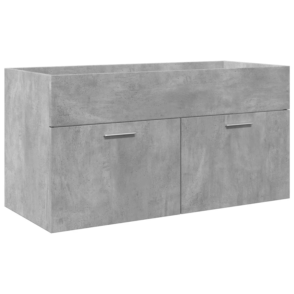 Mobile da Bagno con Lavabo Integrato Grigio Cemento 3324860
