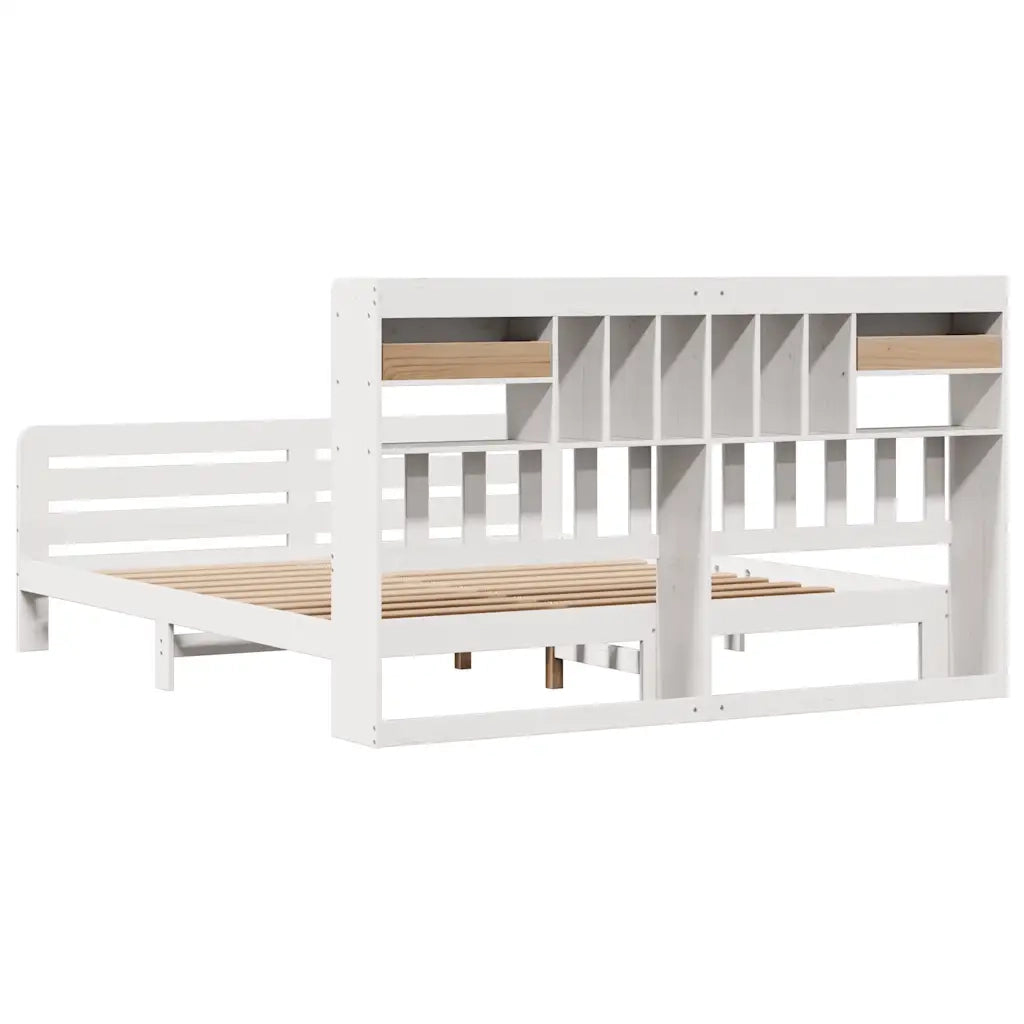 Giroletto con Libreria senza Materasso 180x200 cm in Legno Pino 3309972