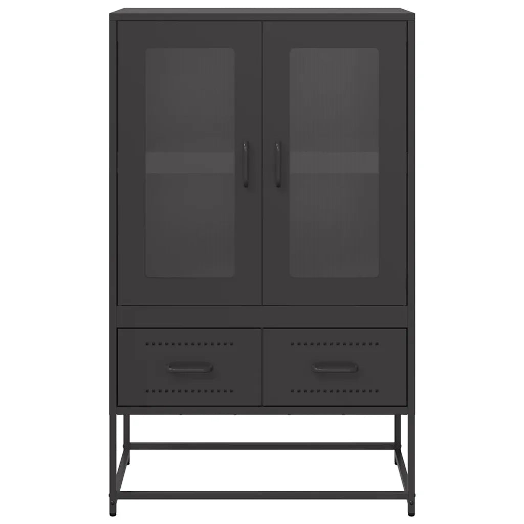 Credenza Nera 68x39x111,5 cm Acciaio 853362