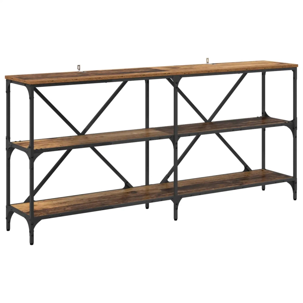 Tavolo consolle con lo scaffale Legno vecchio 160 x 30 x 75 cm 881902
