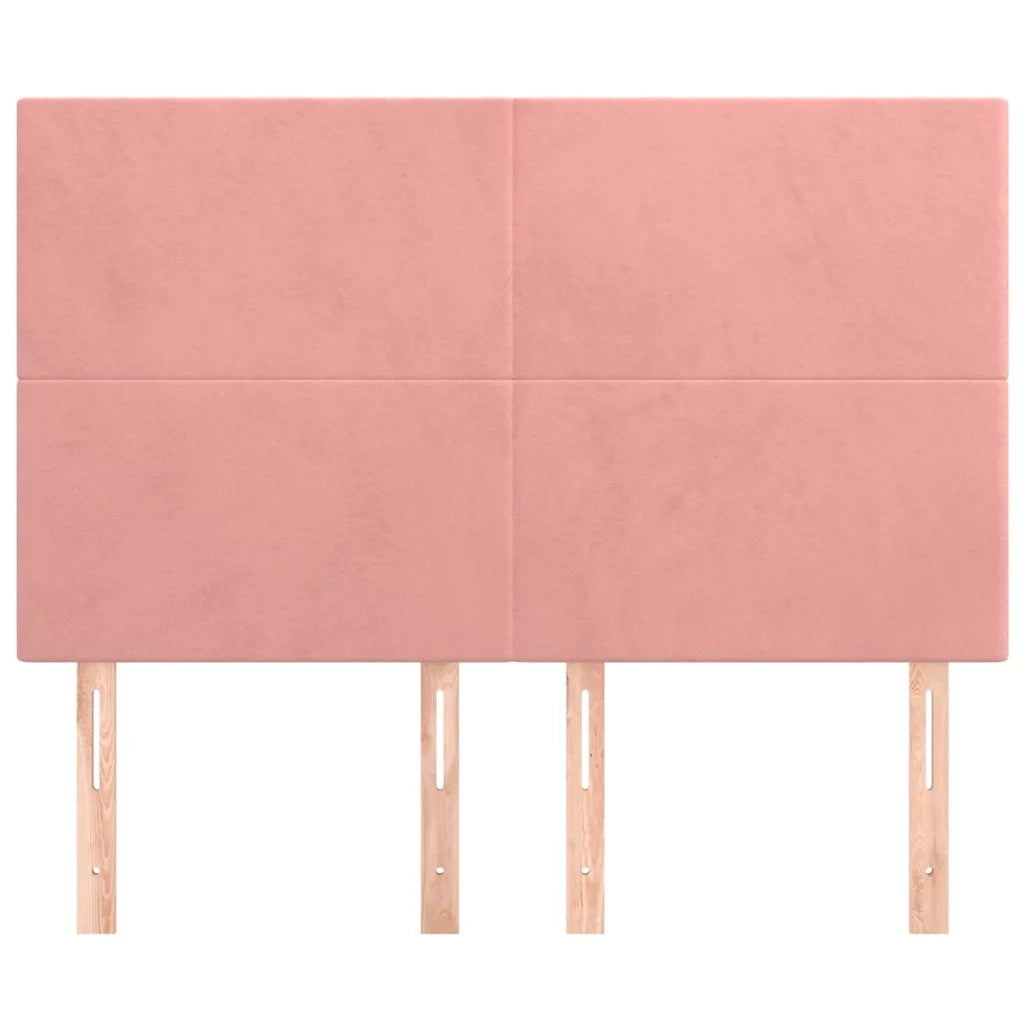 Testiera | Testata Rosa 144x5x118/128 cm Velluto