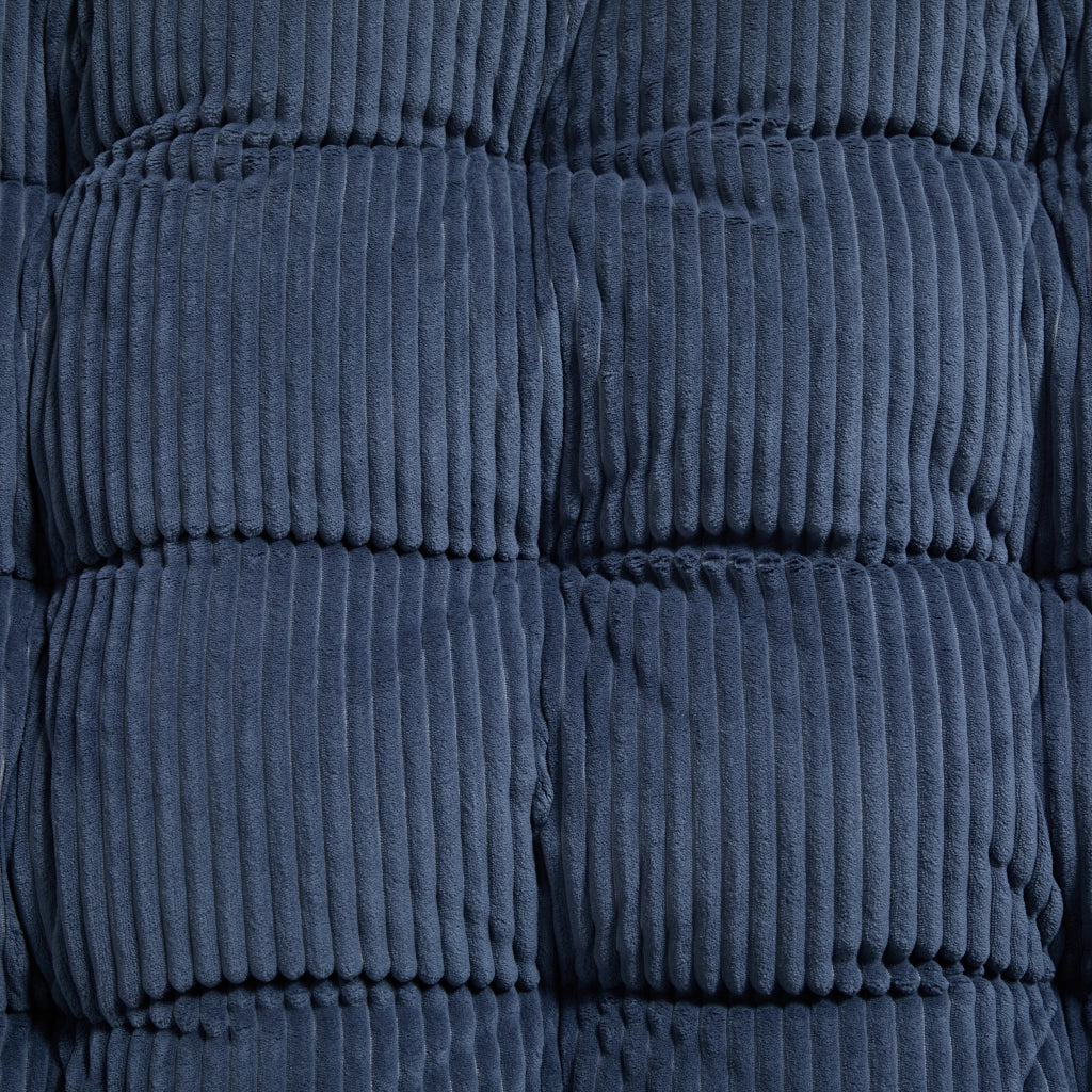 Sedia a Dondolo da Giardino Poltrona con Oscillazione Regolabile e Cuscino Spesso in Acciaio Blu Navy 75 × 116 × 82 cm