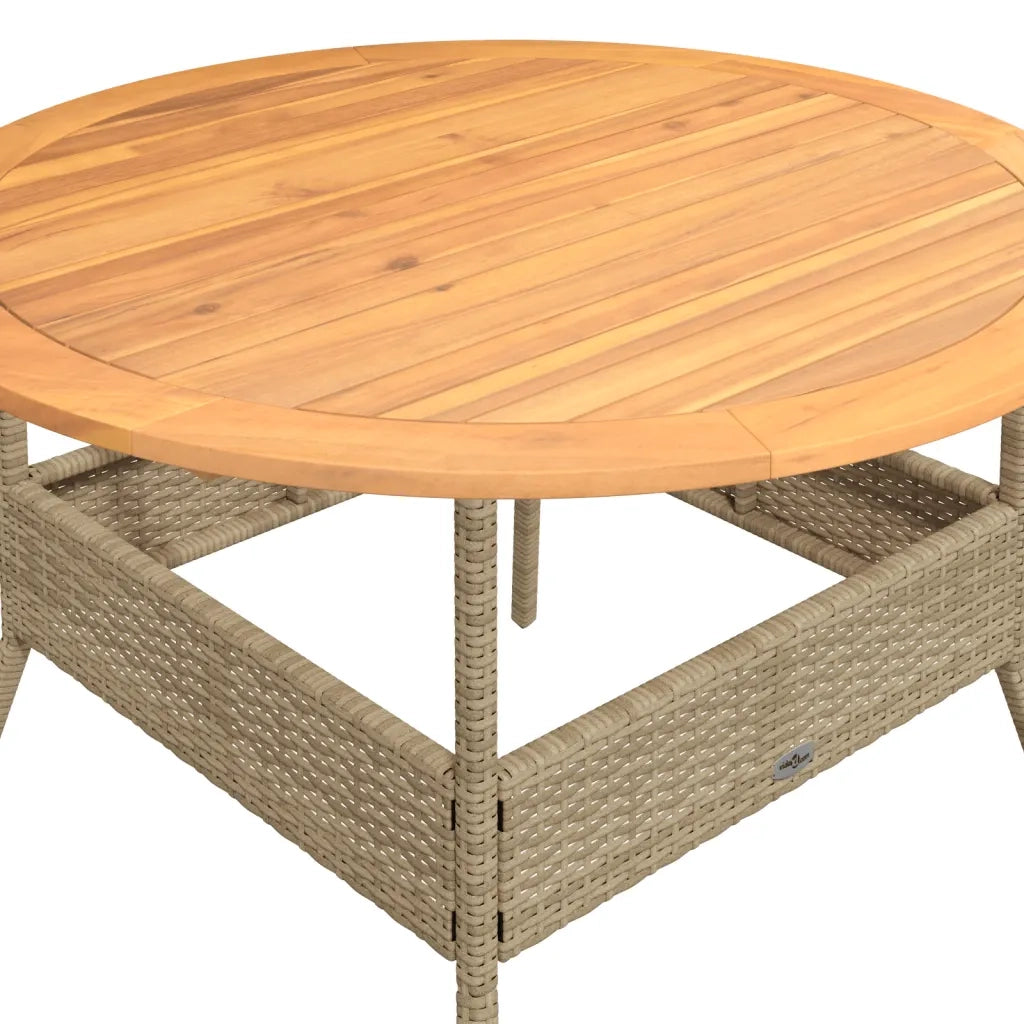 Set Divani da Giardino 2 pz con Cuscini Beige in Polyrattan