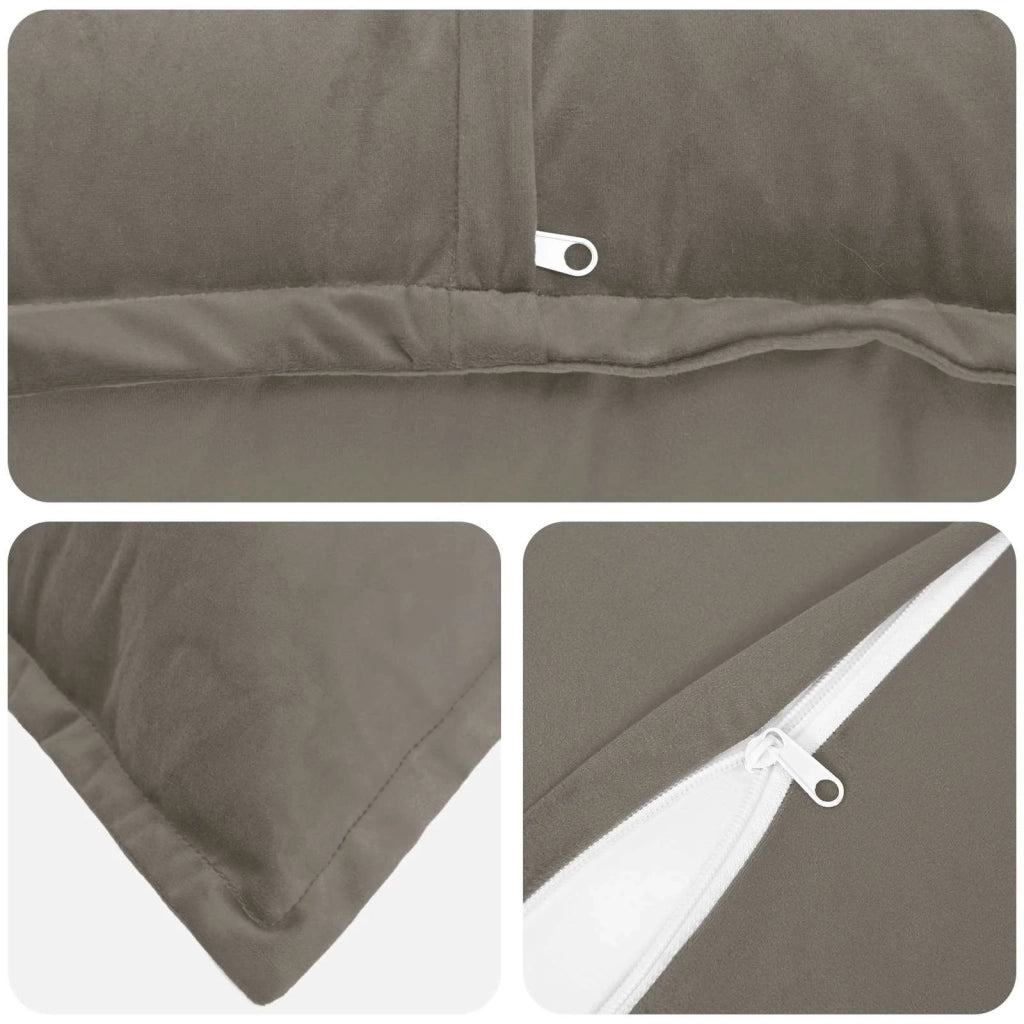 Cuscino con cuscino HOUTEN 2 pz Grigio Chiaro Velluto 936420