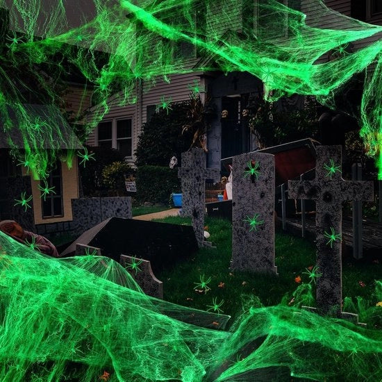 Decorazione da Halloween con 30 Artificiale Spunini - Accessorio per Feste e Giardini