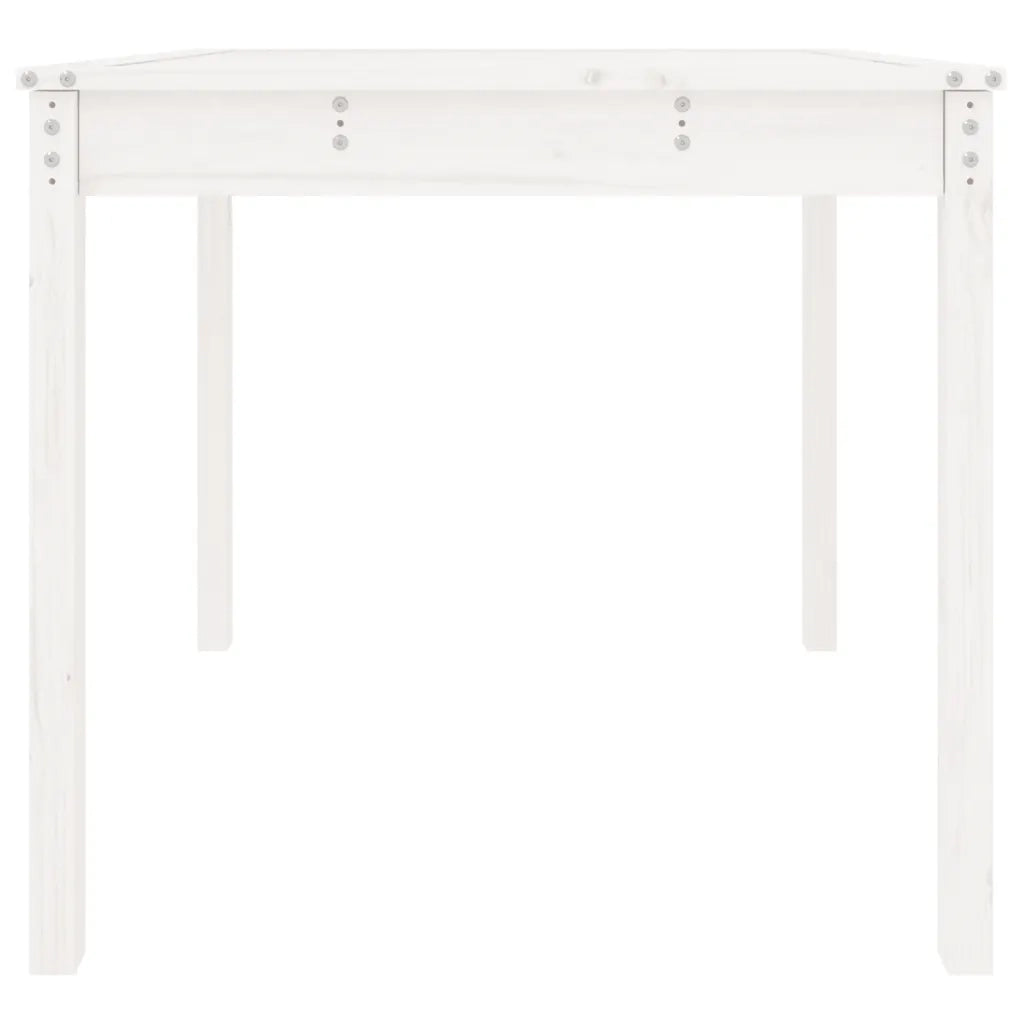 Tavolo da Giardino Bianco 82,5x82,5x76cm Legno Massello di Pino 823963
