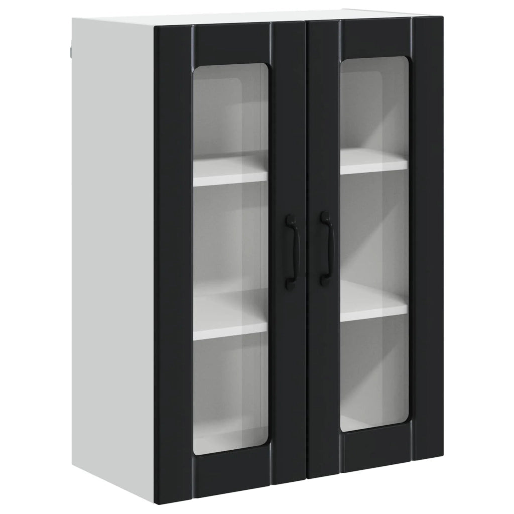 Mobile da cucina rettangolare pratico contenitore 60 x 31 x 80 cm legno ingegnerizzato nero 02_0054103