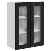 Mobile da cucina rettangolare pratico contenitore 60 x 31 x 80 cm legno ingegnerizzato nero 02_0054103