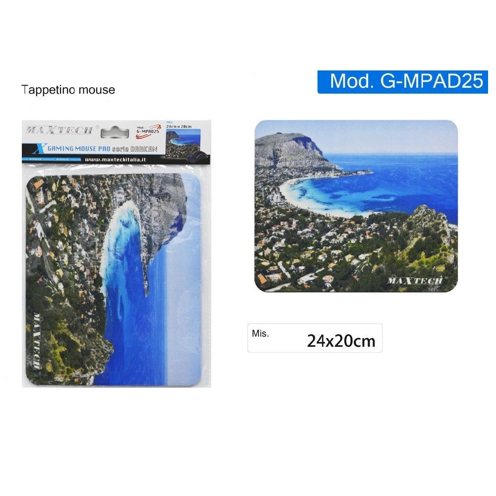 Trade Shop - Tappetino Per Mouse Pad Gaming Tappeto Poggiapolso Paesaggio Costiero G-mpad25 -