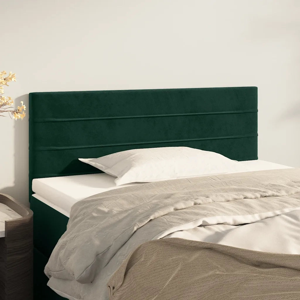 Testiera | Testata Verde scuro 90x5x78/88 cm in Velluto