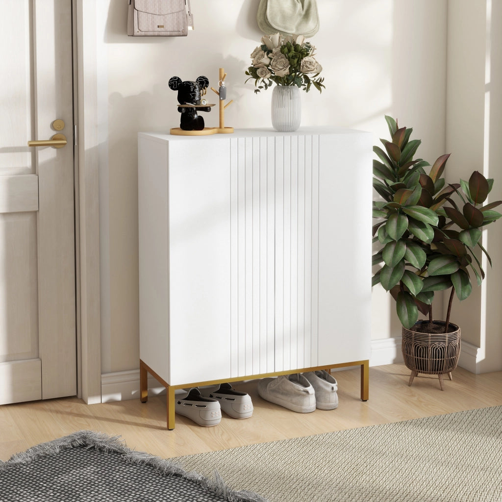 Scarpiera 20 paia ¨C Xylo ¨C ante chiusura soft, ripiani regolabili, bianco