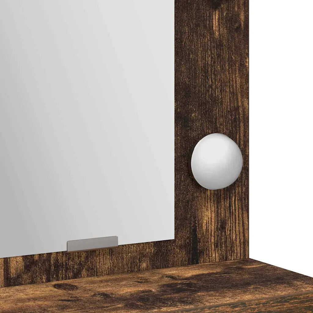 Tavolo da Trucco con lo scaffale Rovere fumé 75,5 x 41 x 135 cm 865113