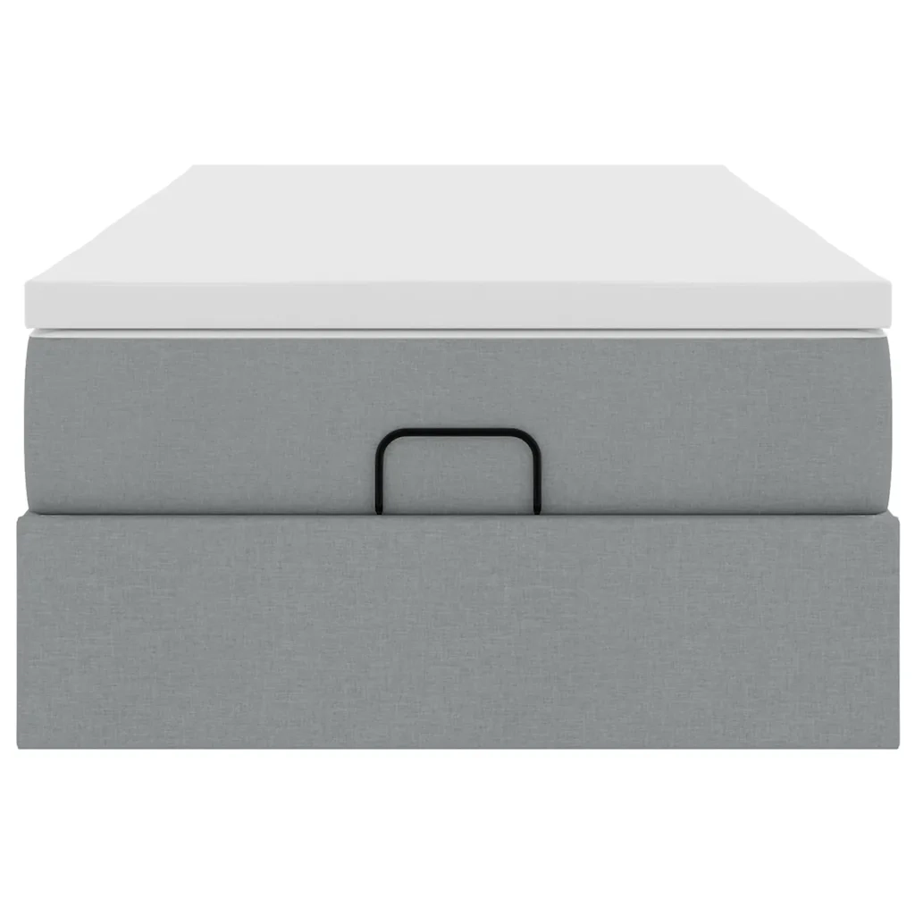 Struttura Letto Pouf con Materasso-Giroletto 80x200 cm in Tessuto