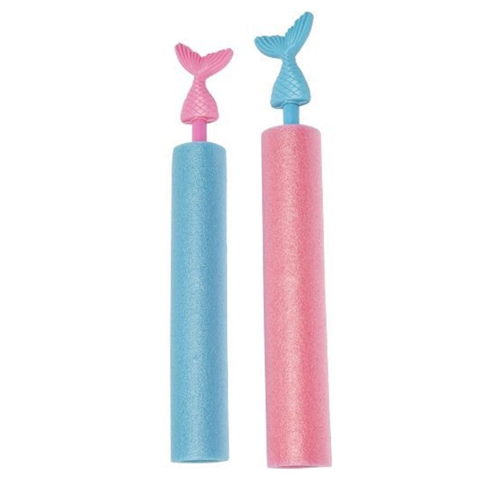 Trade Shop - Tubo Pompa Pistola Spara Acqua Schiuma 35x5cm Con Coda Sirena Divertimento Estate 6559070 -