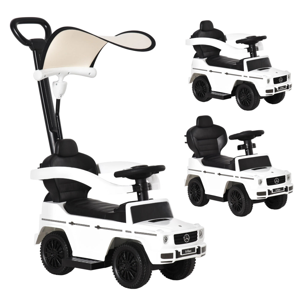Correpasillos per Bambini 1-3 Anni con Barra di Sicurezza ¨C Minimal ¨C Bianco 85.5x40.5x95 cm