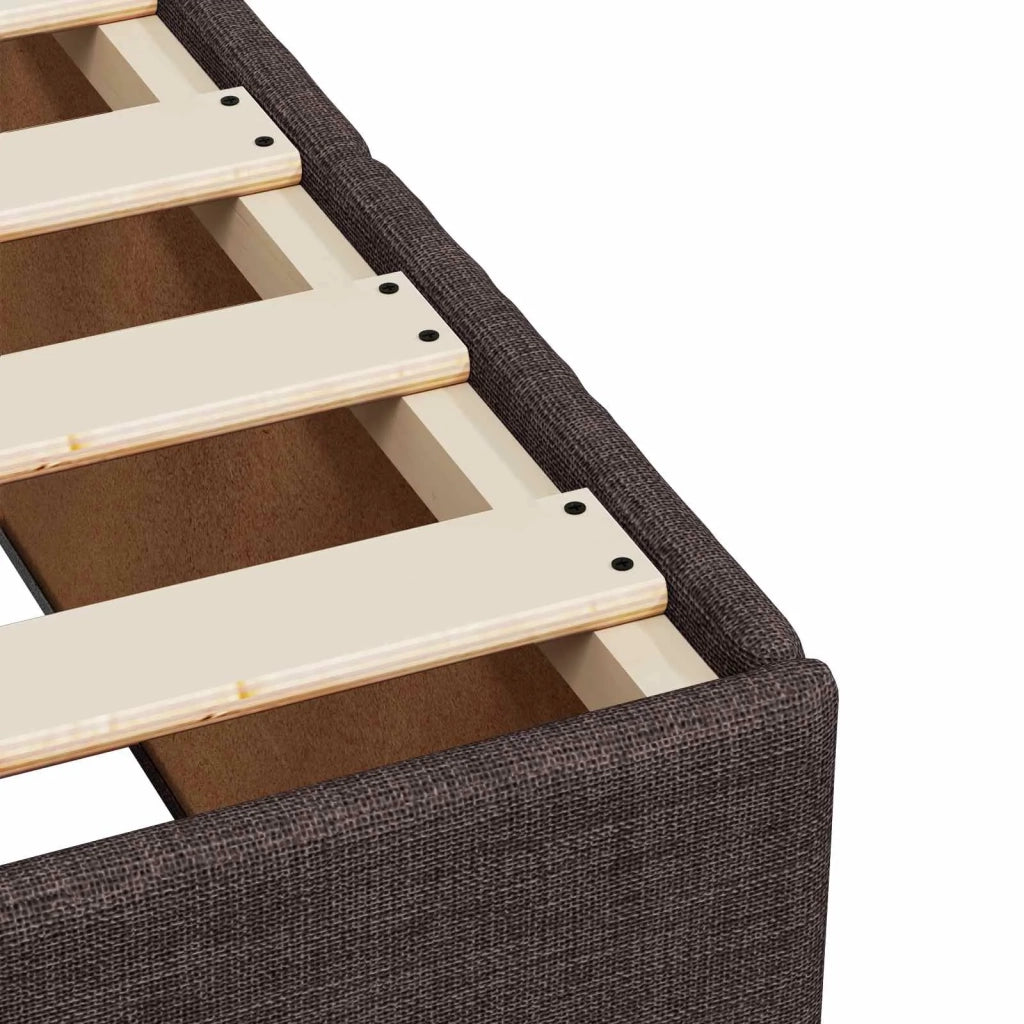 Letto box spring con materasso Marrone Scuro 120 x 190 cm 3451167