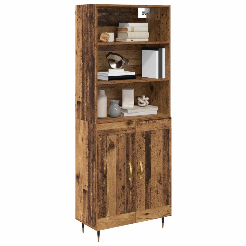 Credenza | Madia | Buffet da pranzo | Armadio da pranzo Legno vecchio 69,5 x 34 x 180 cm Legno multistrato