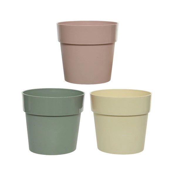 VASO TONDO IN PLASTICA D.16XH15CM ASSORTITO