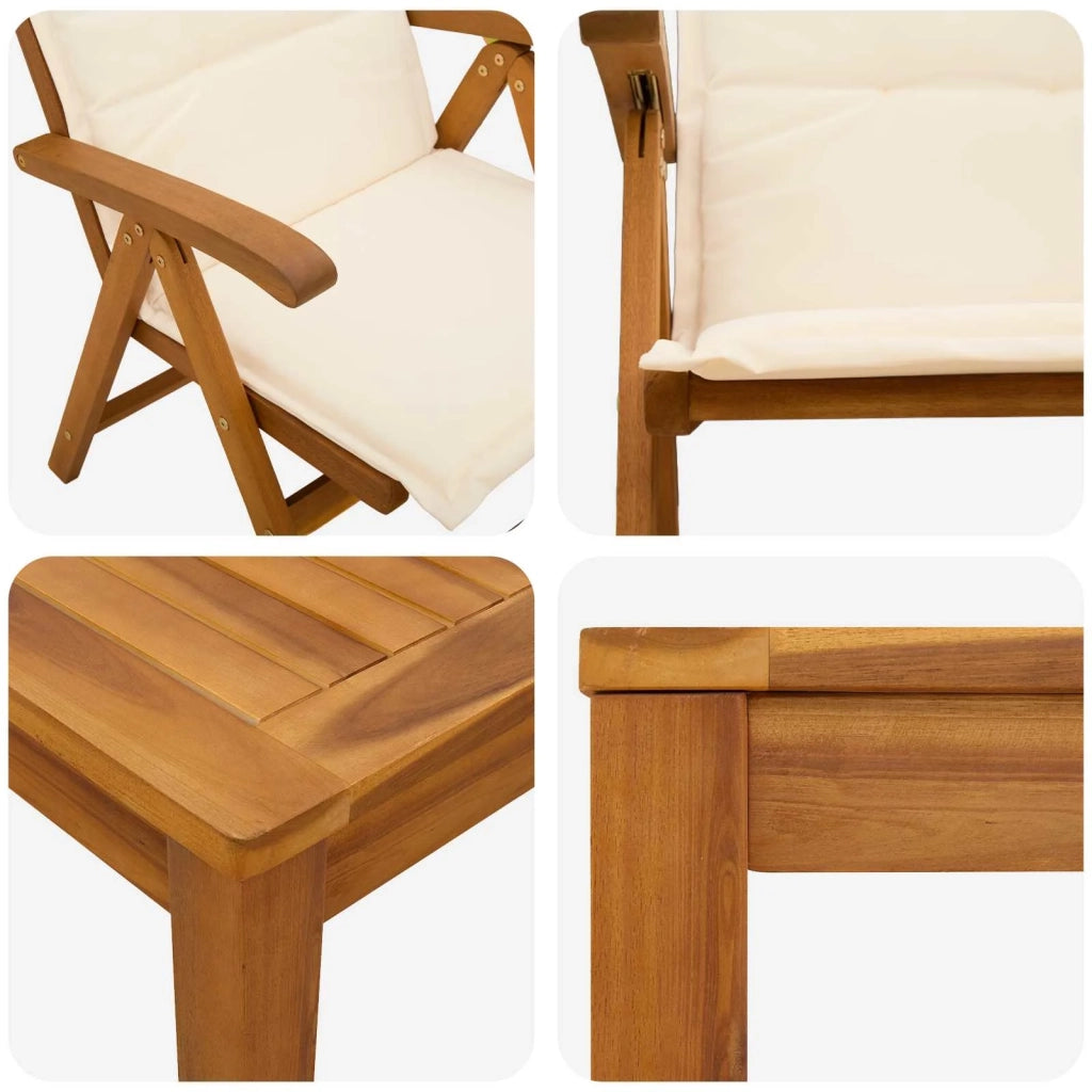 Set da pranzo da giardino 3 pezzi 3 pz Naturale 3434608
