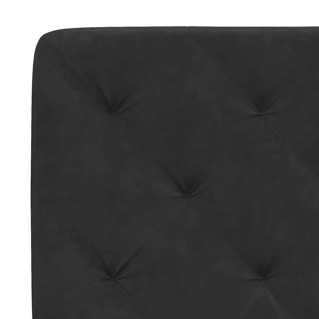 Cuscino Testiera-Cuscino per Testiera Nero 90 cm in Velluto