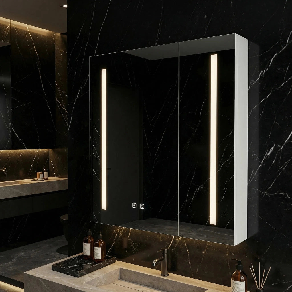Armadietto Con Specchio Led M1015-60 60x65