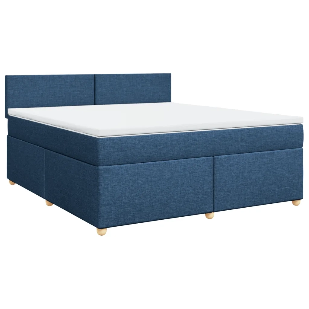 Giroletto a Molle con Materasso Blu 180x200 cm in Tessuto 3289058