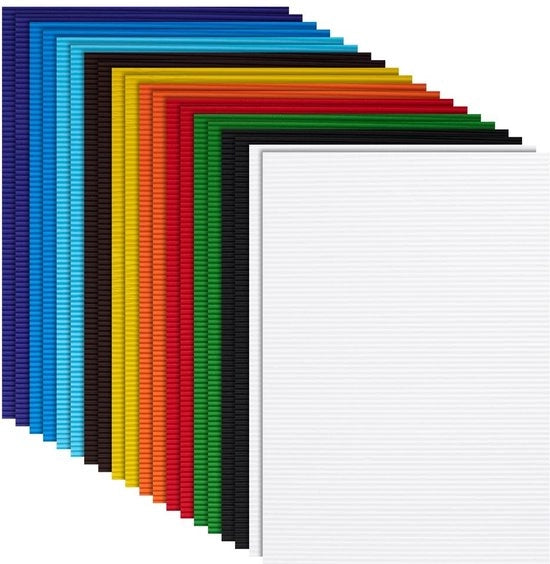 Velineon - Velineon - Velineon - 20 pezzi - 10 colori - 30 x 21 cm - Fogli piani - Imballaggio/Consegna - Artigianato DIY - Fogli di cartone