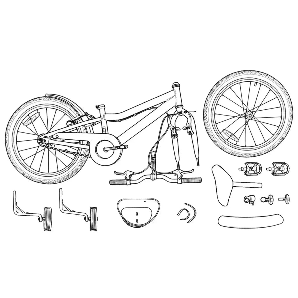 Bicicletta per Bambini 16 Pollici per bambini di 4-6 anni 42009437