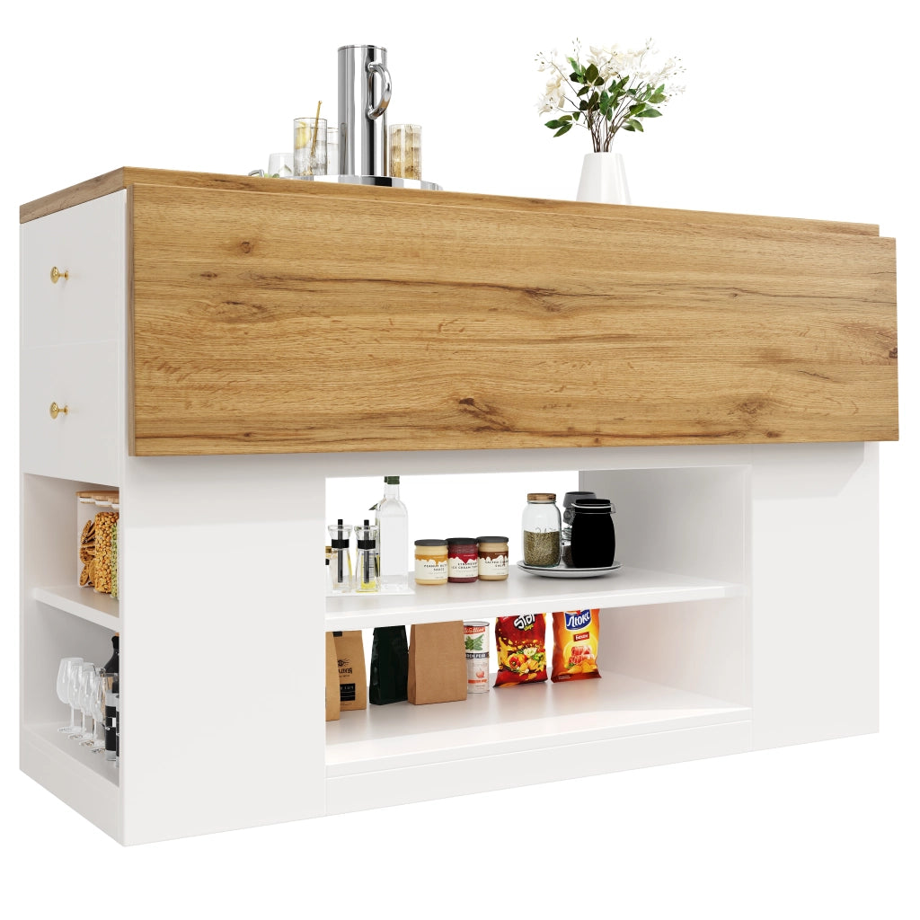 Mobile da Cucina con Cassetti e Ripiani ¨C Xylo ¨C Bianco